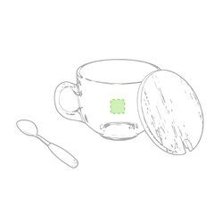 Taza Ecológica con tapa y cuchara a juego | Cara B | 25 x 25