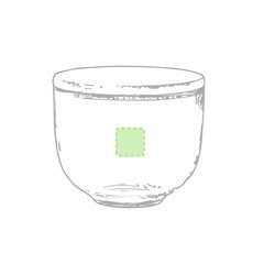 Taza Ecológica con tapa y cuchara a juego | En el frontal | 25 x 25