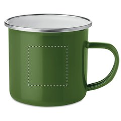 Taza Metal Esmaltado Vintage 350ml | Lateral Derecho | 40 x 40