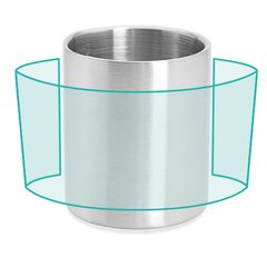 Taza metálica doble pared con mosquetón | ZONA1 | 170 x 55