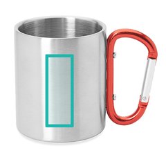 Taza metálica doble pared con mosquetón | ZONA3 | 35 x 60