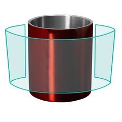 Taza metálica personalizada de doble pared | ZONA1 | 120 x 55