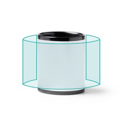 Taza negra cerámica con espacio sublimable | ZONA1 | 195 x 90