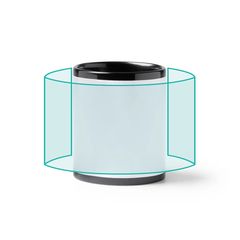 Taza negra cerámica con espacio sublimable | ZONA1 | 195 x 90