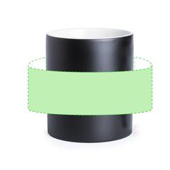 Taza personalizable alta calidad con interior blanco 350ml  | Alrededor de la taza | 165 x 60