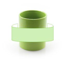 Taza personalizable en vivos colores de 370ml | Alrededor de la taza | 165 x 70