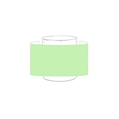 Taza personalizada de acero inoxidable con diseño bicolor | Alrededor del cuerpo | 50 x 120