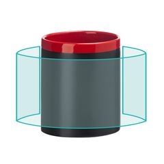Taza pizarra con tiza y borde lacado | ZONA4 | 170 x 60