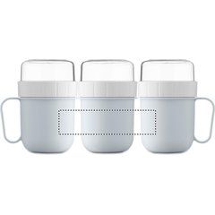 Taza portátil con tapa y doble recipiente | Circunferencia | 160 x 40