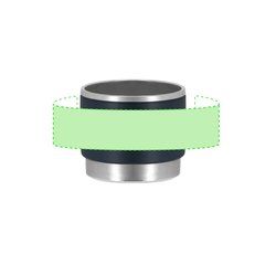 Taza PP reciclado 140 ml base acero | Area 1 | 80 x 25