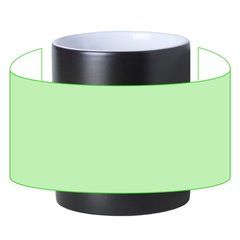 Taza Sublimación Negra 350ml | Centrado alrededor de la taza | 190 x 70