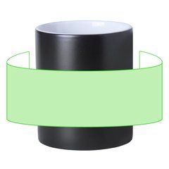 Taza Sublimación Negra 350ml | Centrado alrededor de la taza | 95 x 70