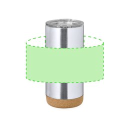 Taza Térmica de Acero Inox con Base de Corcho | Area 1 | 165 x 100