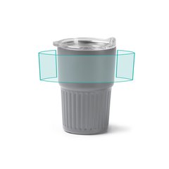 Taza térmica de acero inoxidable reciclado | ZONA4 | 170 x 40