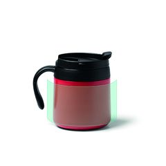 Taza térmica de acero con tapa y asa ergonómica | ZONA1 | 170 x 50