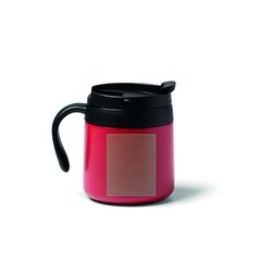 Taza térmica de acero con tapa y asa ergonómica | ZONA3 | 40 x 50
