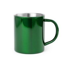 Taza de acero inoxidable de 280 ml. personalizable por 1 cara Verde