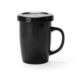 Taza de cerámica personalizada con tapa para el té Negro