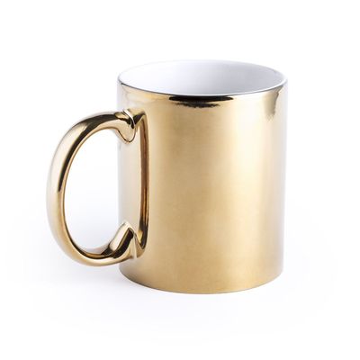 Taza personalizable de cerámica color metalizado Dor