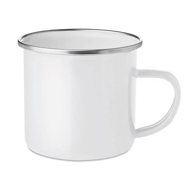 Taza Vintage Esmaltada 350ml Blanco
