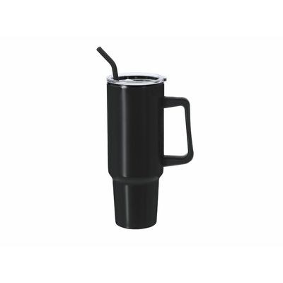 Taza Térmica de 1,2L con asa y Pajita Neg
