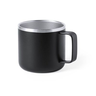 Taza Inox. bicolor de doble pared 350ml Neg