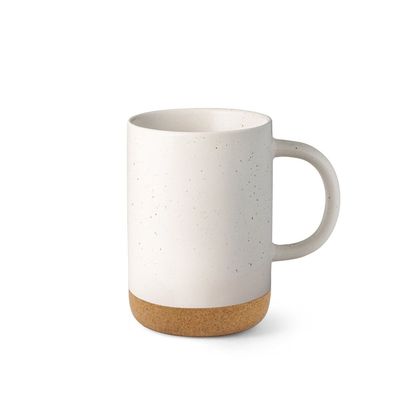 Taza de cerámica con base de corcho extraíble