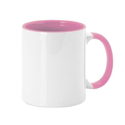 Taza Sublimación Interior Colorido 350ml Rosa