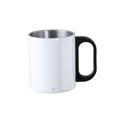 Taza Acero Doble Pared con Original asa PP Negra Bla