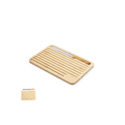 Tabla de Bambú para Cocina con Cuchillo