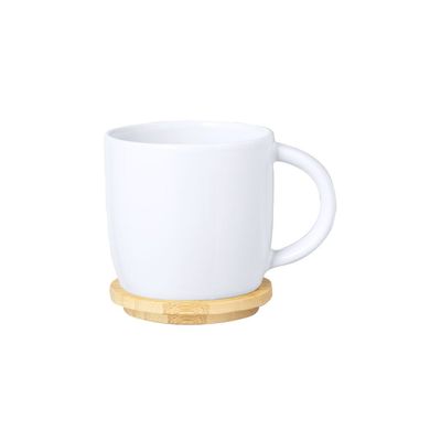 Taza 350ml Cerámica con Tapa Posavasos