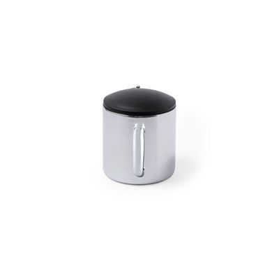 Taza acero inox con tapadera y mosquetón