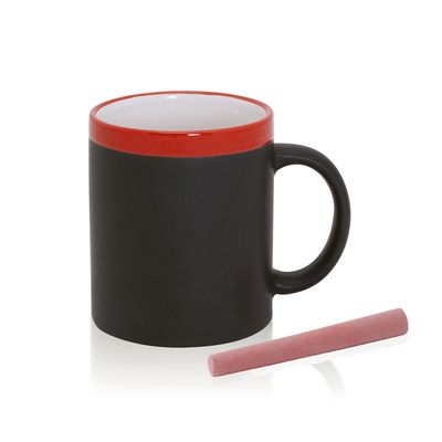 Taza Pizarra Negra 350ml Roj