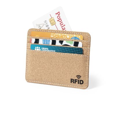Tarjetero Corcho con RFID Seguridad