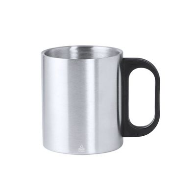 Taza Acero Doble Pared con Original asa PP Negra Plat