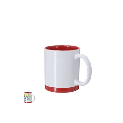 Taza cerámica 350 ml blanca sublimación detalles color