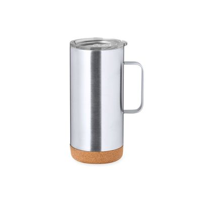 Taza Térmica de Acero Inox con Base de Corcho Plat