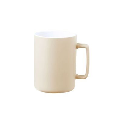 Taza Cerámica Bicolor Asa Recta 420ml Natu