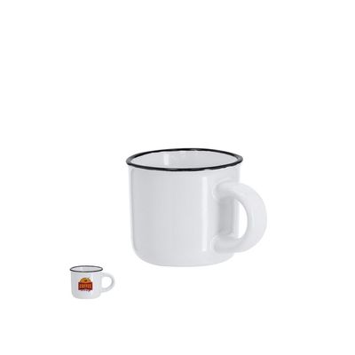 Taza cerámica 85ml vintage bicolor sublimación