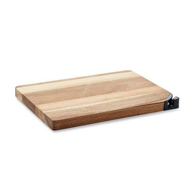 Tabla de Acacia con Afilador Madera
