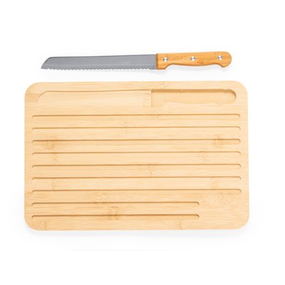 Tabla de Bambú para Cocina con Cuchillo