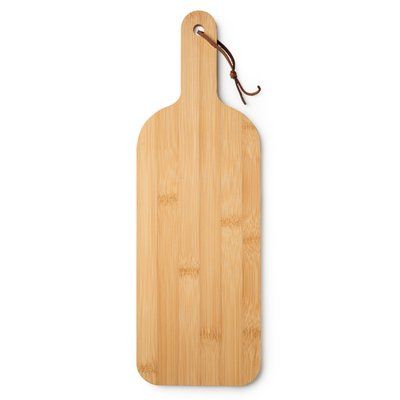 Tabla de cortar de bambú con cuerda Crudo