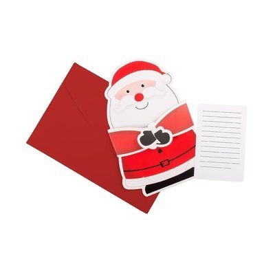 Tarjeta Navideña con Carta para Papá Noel