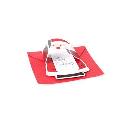 Tarjeta Navideña con Carta para Papá Noel
