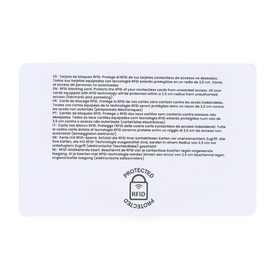 Tarjeta de protección RFID