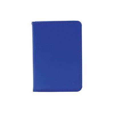 Tarjetero de polipiel para 12 tarjetas Azul