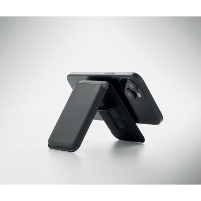 Tarjetero magnético de polipiel con soporte