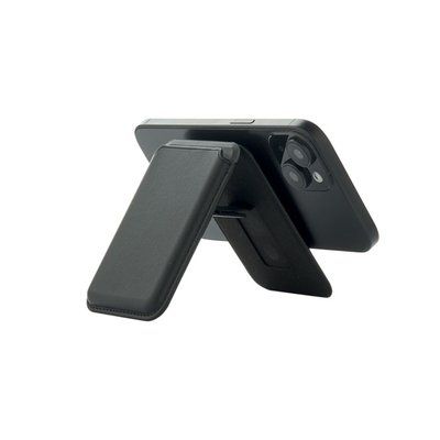 Tarjetero magnético de polipiel con soporte