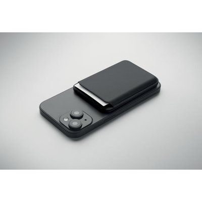 Tarjetero magnético de polipiel con soporte