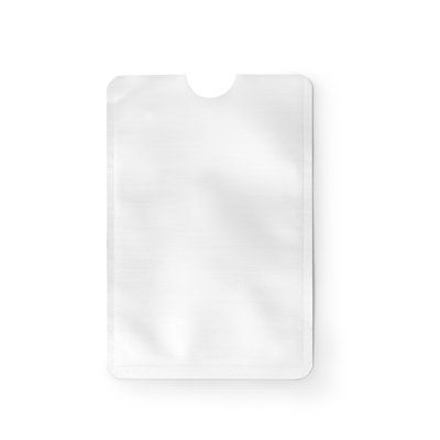 Tarjetero RFID con acabado en aluminio Blanco